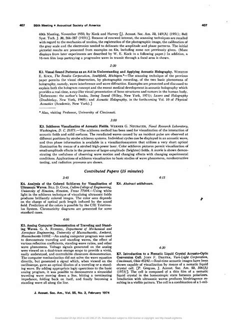 Pdf Introduction To A Nematic Liquid Crystal Acousto Optic Conversion