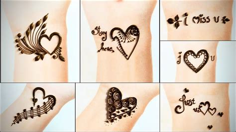 YouTube S Best Heart Shaped Mehndi Tattoo Designs Cute Tattoos For