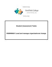 BSBINN601 Student Assessment Information Pdf Strathfield College RTO