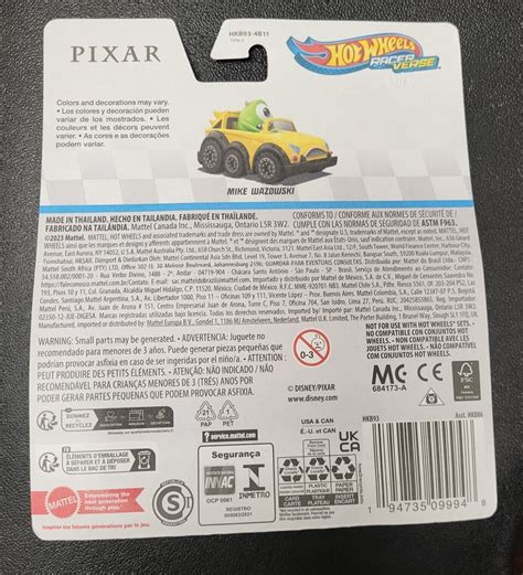 Mavin 2023 Hot Wheels Racer Verse Mike Wazowski Monsters Inc PIXAR Character Car