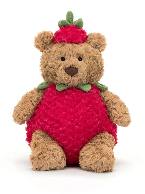 Jellycat Bartholomew Bear Strawberry Pumpkin And Bean