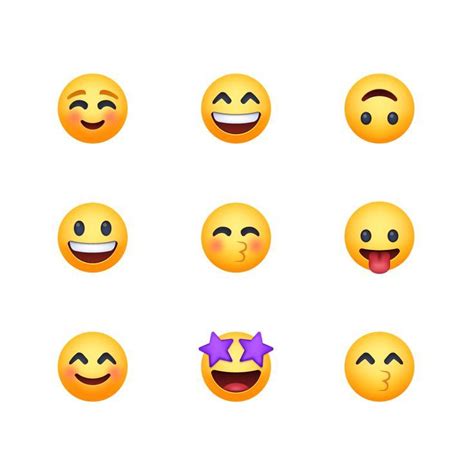 Facial Expression Set Vector Design Images Emoji Characters Vector Set