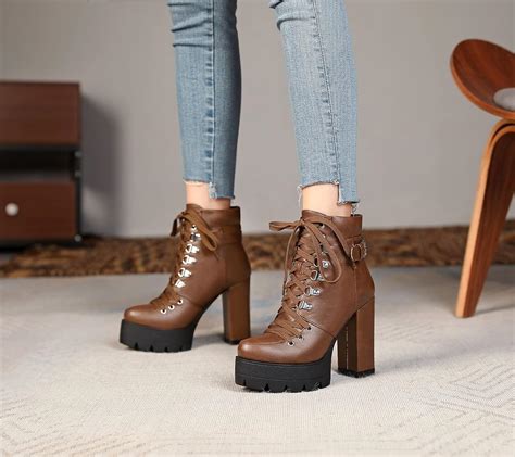 Brown Heel Boots Women