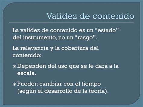 Validez De Contenido Y De Facie Ppt Descargar