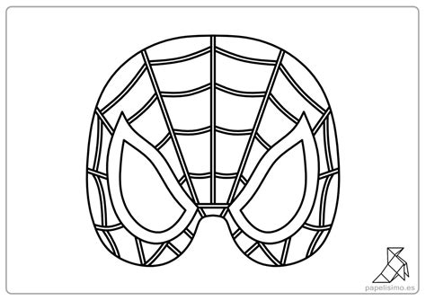 Маска человека паука раскраска - 78 фото