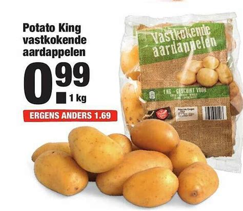 Potato King Vastkokende Aardappelen Kg Aanbieding Bij Aldi