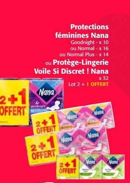 Promo Protections Féminines Nana Ou Protège Lingerie Voile Si Discret