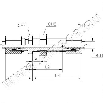 TN102 ПРЯМОЕ ПЕРЕБОРОЧНОЕ СОЕДИНЕНИЕ С ВРЕЗНЫМ КОЛЬЦОМ DIN 2353 ...