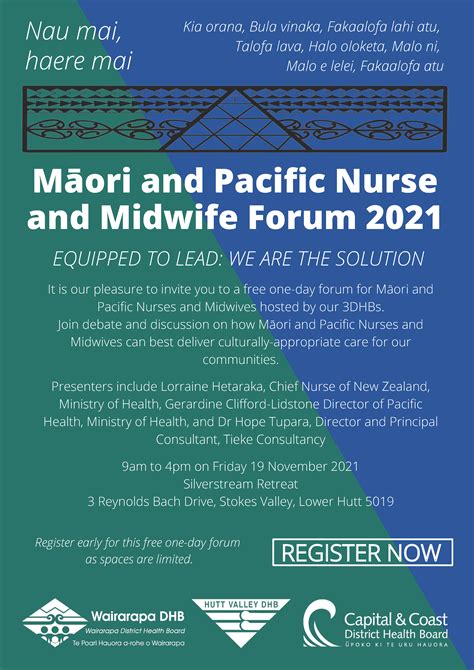 3dhb Māori And Pacific Nursing Forum 2021 Hutt Valley Dhb