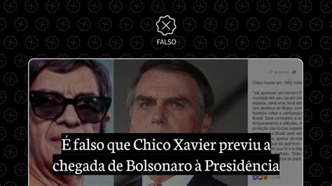 Aos Fatos On Twitter No Ar Falso Que Chico Xavier Previu A Chegada