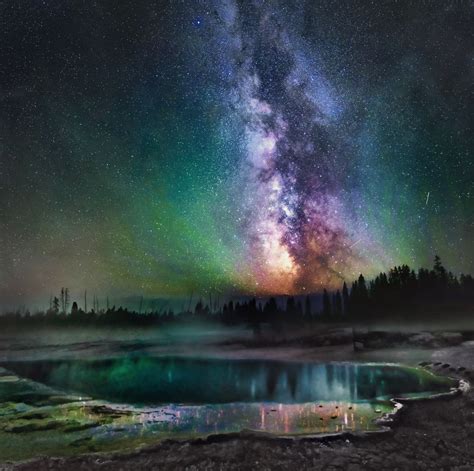 These night skies over Yellowstone are hauntingly beautiful.
