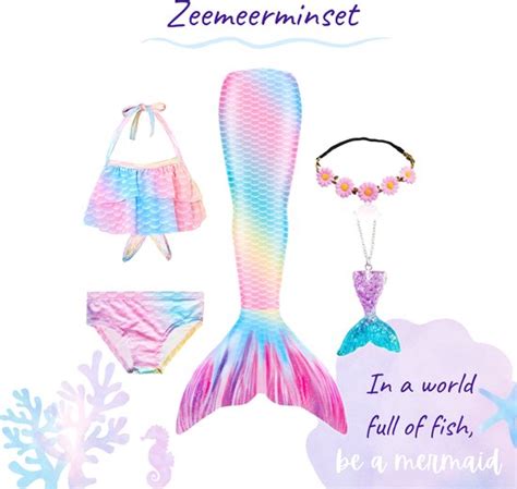 Zeemeermin Staart Inclusief Monovin Bikini En Accessoires Maat Jaar Bol
