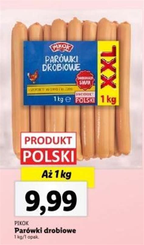 Promocja PIKOK Parówki drobiowe 1kg w Lidl