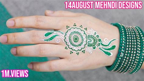 Independence Day Mehndi Design 2022 Henna Design For 14 August 14 August Special Design