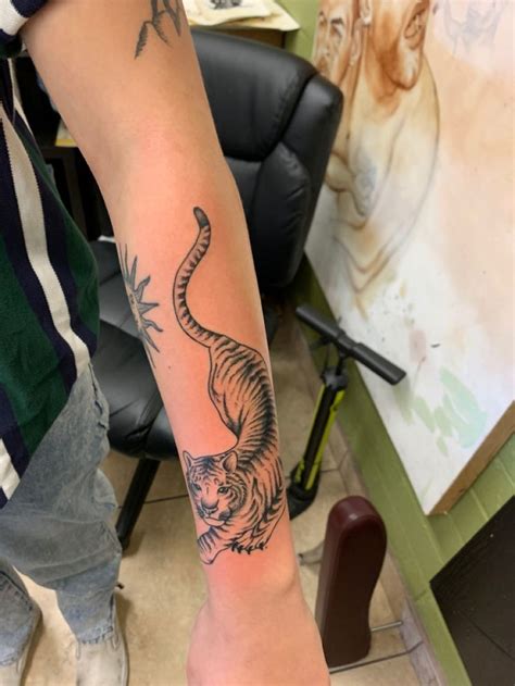 Tiger Tattoo Tiger Tattoo Tiger Forearm Tattoo Outer Forearm Tattoo