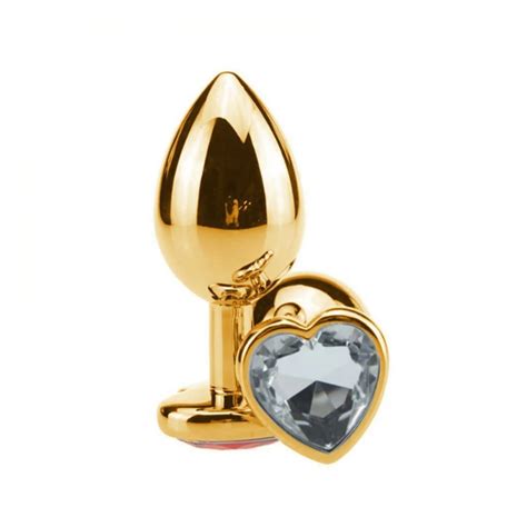 Plug Anal de Aço Dourado Coração Tamanho P Sweet Sex Shop O Melhor
