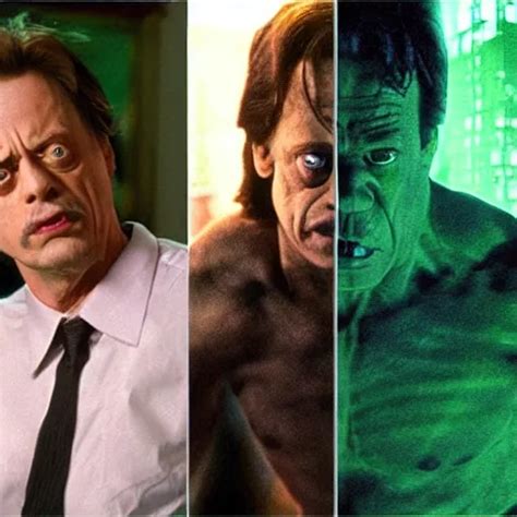 Steve Buscemi As Bruce Banner Turning Into The Hulk Stable Diffusion