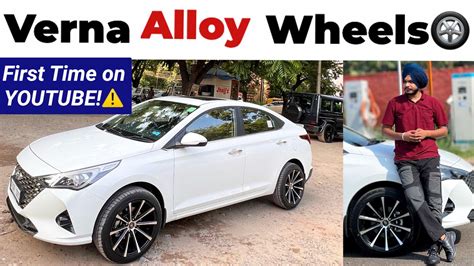 Verna Alloy Wheels Inches Modified Verna Sx White