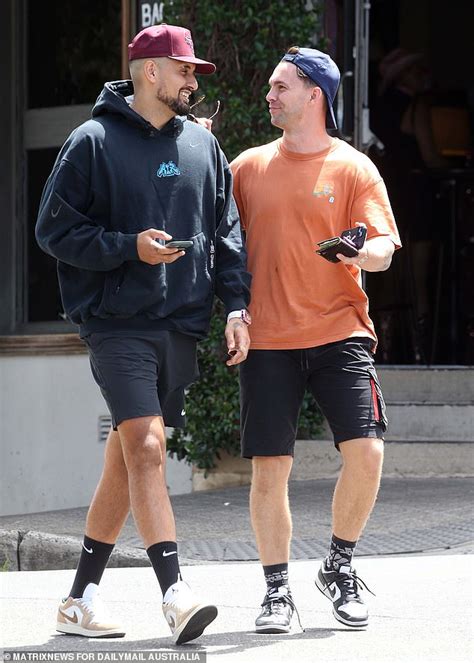 Nick Kyrgios Looks Relaxed As He Leaves Lunch Date With Friend In