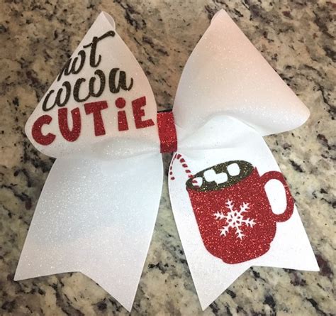 Hot Cocoa Cutie Bow Hot Cocoa Cutie Cheer Bow Hot Cocoa Etsy Uk