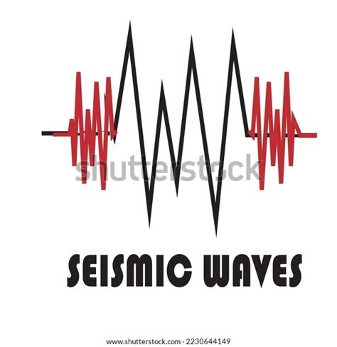 Seismic Waves Vector Illustration White Background Stock Vector ...