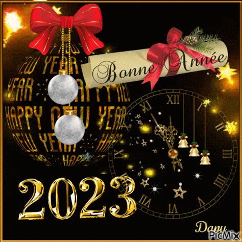 Bonne Année 2023 Безплатен анимиран  Picmix