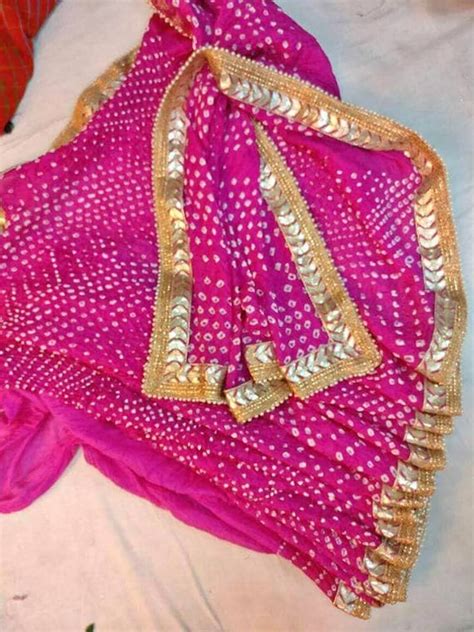 Silk Bandhej Saree Rajasthani Bandhani Saree Indian Saree Indian