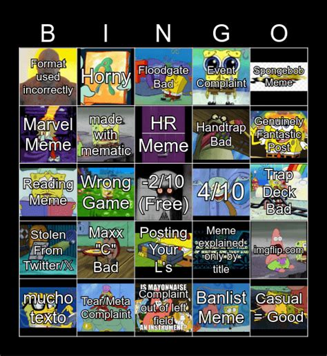 Master Duel Meme Bingo Special Edition Bingo Card