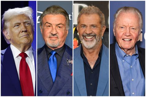 Trump Em Ron Sylvester Stallone Mel Gibson Dhe Jon Voight Si