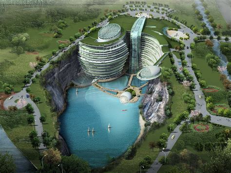 Chinese Quarry Hotel Under Construction - Business Insider