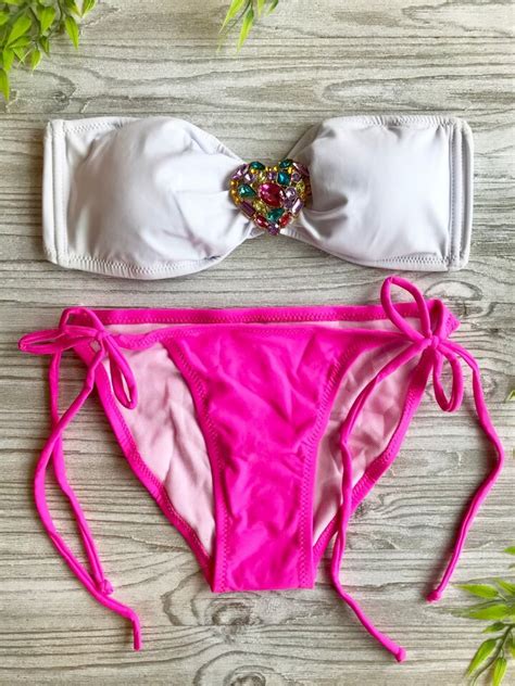 Bikini Swimsuit New Women Two Piece Bathing Set Padded Swimwear High