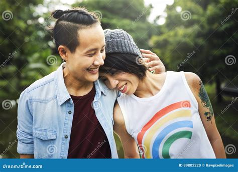 LGBT Lesbian Couple Moments Happiness Concept Stock Photo Image Of Intimacy Couple 89802220