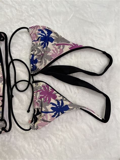 Victoria S Secret Swimsuit String Bikini Palm Tre Gem