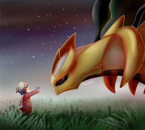 Little Dawn And Giratina By Nilata On Deviantart Pokemon Rayquaza