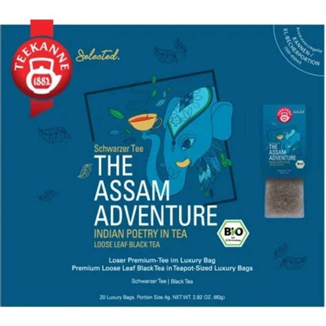 TEEKANNE Bio Luxury Bag Assam Adventure 80 G Piccantino Onlineshop