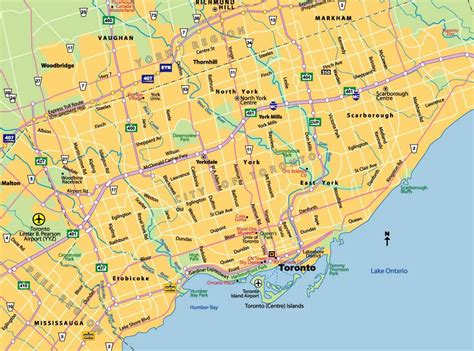 Downloadable Map Toronto Adams Printable Map