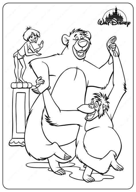 The Jungle Book Coloring Pages Jungle Coloring Pages Disney Coloring Pages Jungle Book Disney