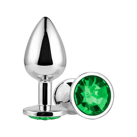 Plug Anal Redondo Pequeno Joia Verde Toque Sensato