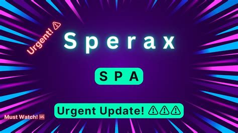 SPA Coin Price Prediction Urgent Sperax Update YouTube