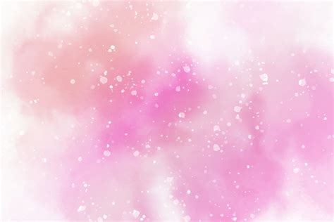 Pink Watercolor Background In Paper Art Style On Soft Light Background