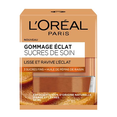 Gommage Éclat Sucres De Soin L OREAL PARIS le pot de 50ml à Prix