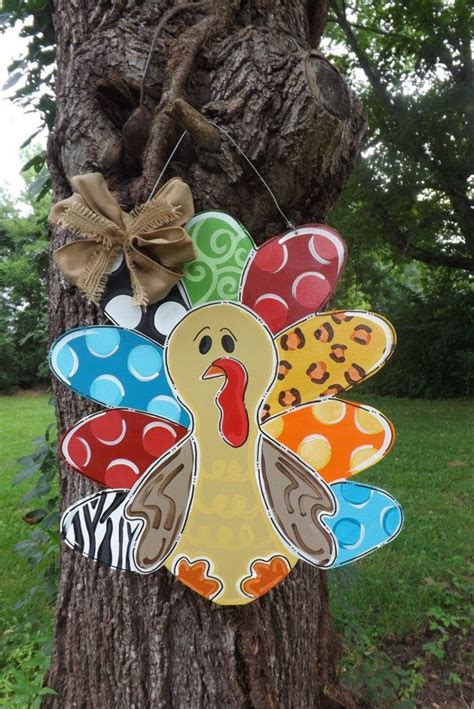 Turkey Door Hanger Thanksgiving Door Hanger Fall Door Hanger Happy