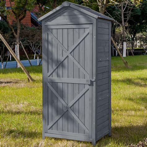 Red Cloud Ft W X Ft D Solid Wood Vertical Storage Shed Wayfair