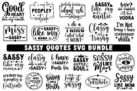 Sassy Quotes Svg Bundle Bundle · Creative Fabrica