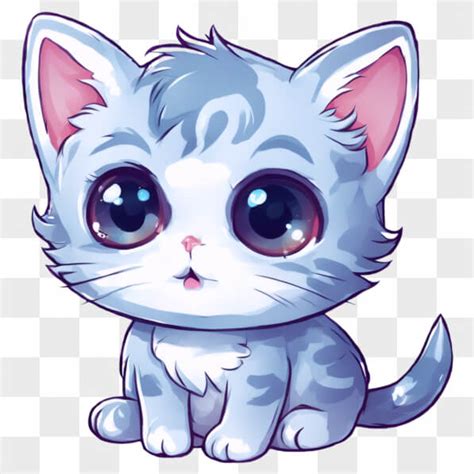 Baixe Adorável Gato Kawaii Olhos Grandes Kawaii Creative Fabrica