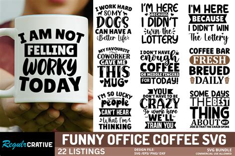 Funny Coffee Quotes Svg Bundle Gr Fico Por Regulrcrative Creative Fabrica