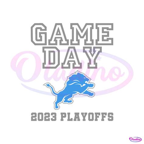 Game Day Detroit Lions 2023 Playoffs SVG - Oladino