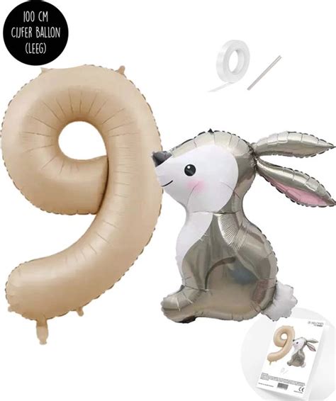 Snoes Stampertje Basis Ballon Set Xxl Cijferballon Beige Zand Caramel Nude Lief Bol