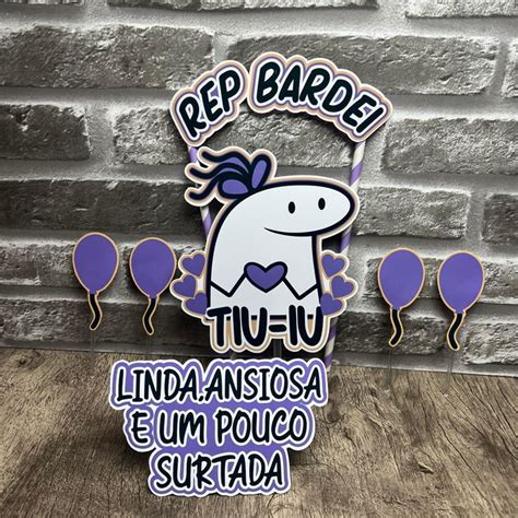 Topo De Bolo Flork Linda Ansiosa E Um Pouco Surtada Elo