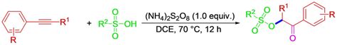 (NH4)2S2O8‐Mediated Direct Oxysulfonyloxylation of Alkynes with ...